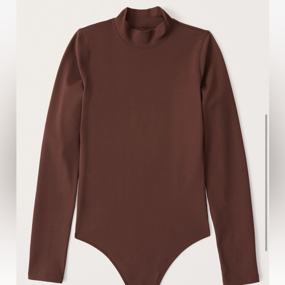 Abercrombie and Fitch Brown Long Sleeve Bodysuit